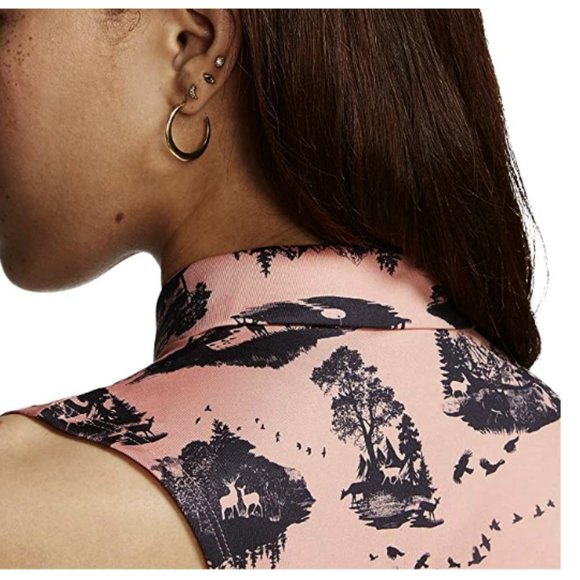 Nike Dri-Fit Womens Sleeveless Golf Polo Print Pink AV3680-606 NEW Multi Size - Picture 4 of 4